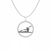 Naszyjniki - Srebrny Naszyjnik Kajakarstwo GRAWER GRATIS - miniaturka - grafika 1