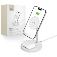 Ładowarki do telefonów - Ładowarka indukcyjna TECH-PROTECT QI15W-A39 Magnetic Magsafe 15W Biały - miniaturka - grafika 1