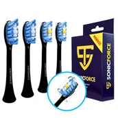 Końcówki do szczoteczek elektrycznych - Końcówki do szczoteczki sonicznej U-Smiler 203 H6P Czarne - miniaturka - grafika 1