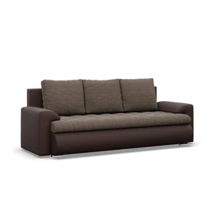 Kanapa rozkładana, Bosco, plecionka, ekoskóra, 222x96x92 cm, brąz - Sofy i kanapy Kanapa rozkładana, Bosco, plecionka, ekoskóra, 222x96x92 cm, brąz - Sofy i kanapy - miniaturka - grafika 1