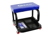 Pozostałe wyposażenie warsztatu - Stołek warsztatowy z półką taboret siedzisko krzesło półka GEKO - miniaturka - grafika 1