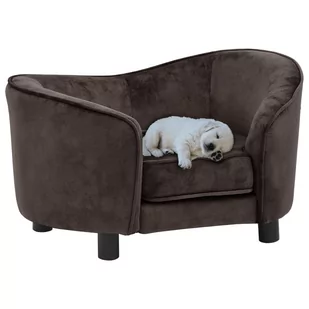 Vidaxl Sofa dla psa, brązowa, 69x49x40 cm, pluszowa - Legowiska dla psów - miniaturka - grafika 1