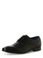 Półbuty męskie - Bugatti - Męskie buty sznurowane ze skóry, czarny - miniaturka - grafika 1