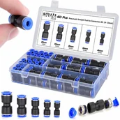 Pozostałe akcesoria sieciowe - ZŁĄCZKA PNEUMATYCZNA  WTYKOWA PROSTA SZYBKOZŁĄCZKA TIR 4-12MM ZESTAW 60SZT - miniaturka - grafika 1