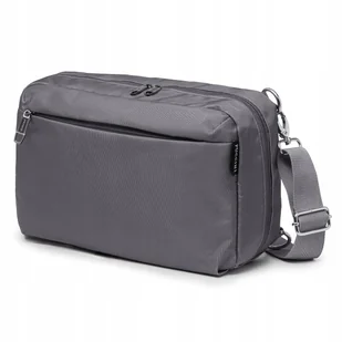PUCCINI Plecak Damski Męski Miejski Na Jedno Ramię Sling Bag Szary TM249-4B - Plecaki - miniaturka - grafika 1