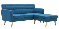 Sofy i kanapy - Tapicerowana pikowana sofa Kova 2B - niebieska - miniaturka - grafika 1