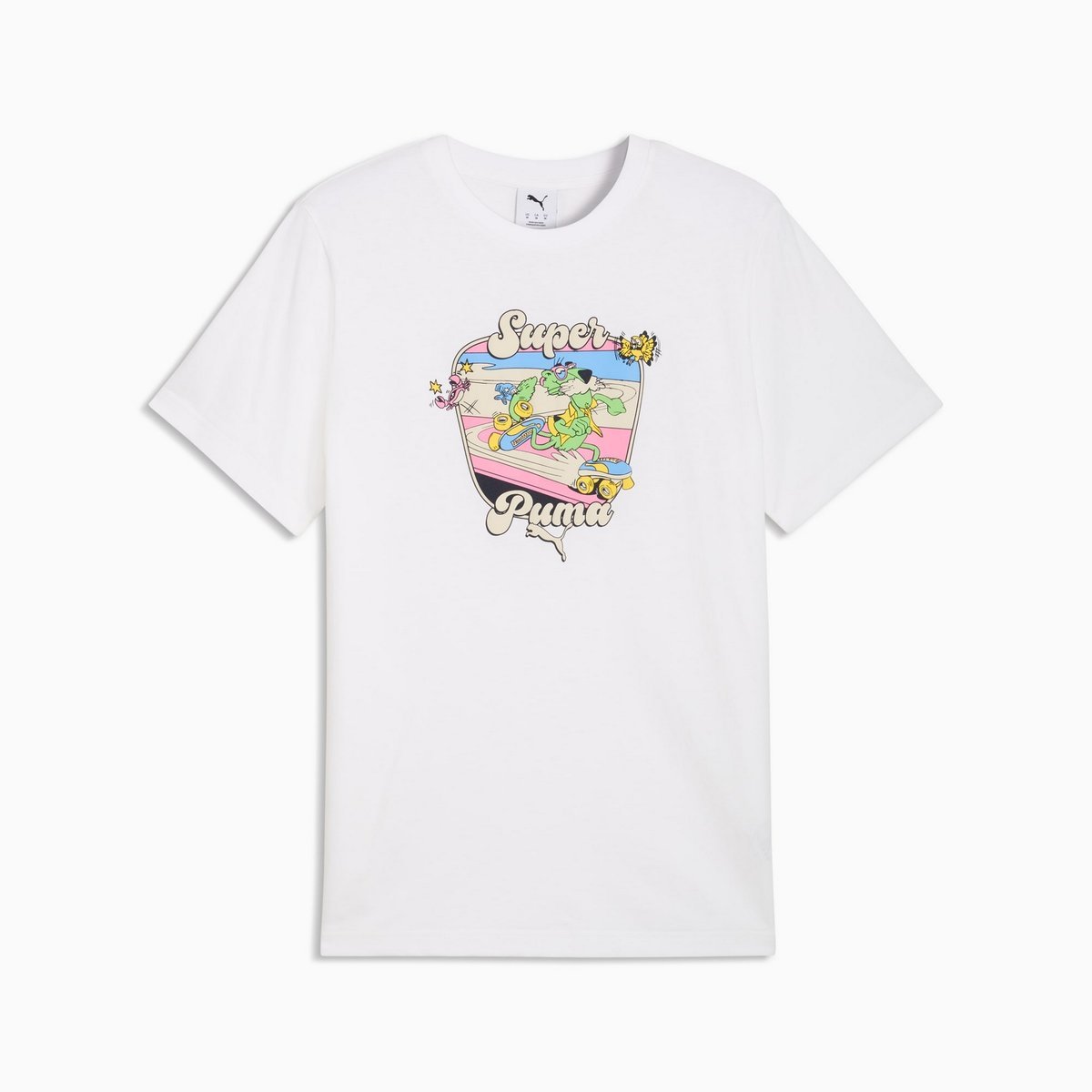 Koszulka męska Puma GRAPHIC SUPER PUMA SOUVENIR biała 63443302 r S