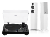 Gramofony - Audio-Technica AT-LP120XBT (czarny) + A38 W (biały) - miniaturka - grafika 1