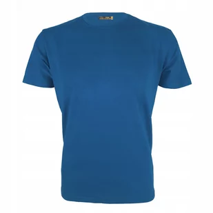 Koszulka Męska T-Shirt Sportowy T Shirt Bawełniany Gładki Niebieski Xxl - Koszulki męskie - miniaturka - grafika 1