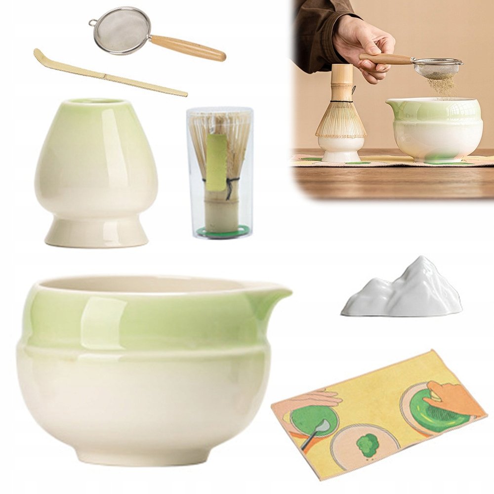 Zestaw Prezentowy Do Herbaty Matcha Mioteł Matcha 7 El Z Ceramicznym Miska