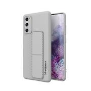 Etui i futerały do telefonów - Wozinsky Kickstand Case elastyczne silikonowe etui z podstawką Samsung Galaxy S20 FE 5G szary - miniaturka - grafika 1