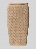 Spódnice - Spódnica o długości do kolan z prążkowanymi wykończeniami model ‘LISE’ - miniaturka - grafika 1