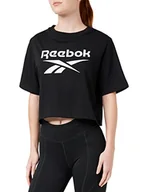 Koszulki i topy damskie - Reebok Damska koszulka RI BL Crop (krótki rękaw), czarna, XL - miniaturka - grafika 1