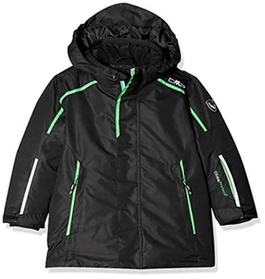 CMP Unisex dziecięca kurtka narciarska Feel Warm Flat 3.000 Feel Warm Flat 3.000 czarny Nero-Green-B.Co 98 - Kurtki i płaszcze dla chłopców - miniaturka - grafika 1