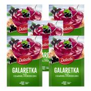 Galaretki - Delecta Galaretka smak czarnej porzeczki Zestaw 5 x 70 g - miniaturka - grafika 1