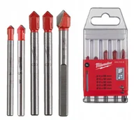 Wiertła - Wiertło wiertła do Gresu szkła 5szt 4 - 8mm. Milwaukee - miniaturka - grafika 1