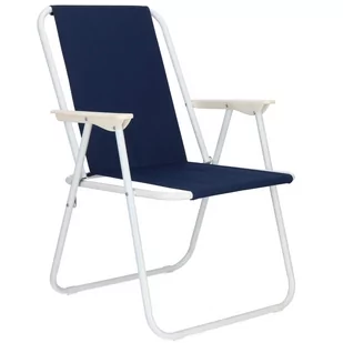 Krzesło składane turystyczne na plażę i do ogrodu granatowy GC0049 - Meble turystyczne - miniaturka - grafika 1