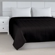 Narzuty - Dekoria Narzuta pikowana w pasy Black czarny) szer.260 × dł.210 cm Cotton Panama 500-702-09 - miniaturka - grafika 1
