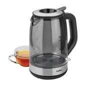Czajniki elektryczne - Czajnik elektryczny szklany Hoffen, 1,7 l, 1850 W, z podświetleniem LED - miniaturka - grafika 1