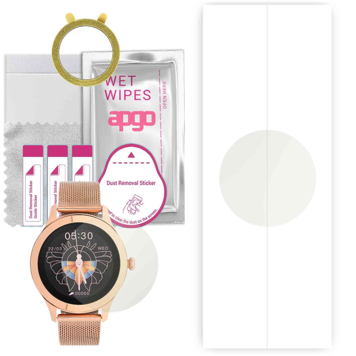 1x Folia hydrożelowa MATOWA do Garett Women Naomi Pro - apgo Smartwatch Hydrogel MATTE Protection Ochrona na ekran smartwatcha