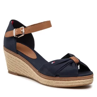 Tommy Hilfiger Espadryle Iconic Elba Sandal FW0FW00906 Midnight 403 - Espadryle damskie - miniaturka - grafika 1