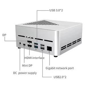 RX1 Mini PC Windows 11 4K Mini PC  G5900 Processor UHD610 Graphics 8GB DDR4 256GB SSD WiFi 6 HDMI 1.4 Bluetooth 5.2 - Mini PC - miniaturka - grafika 6