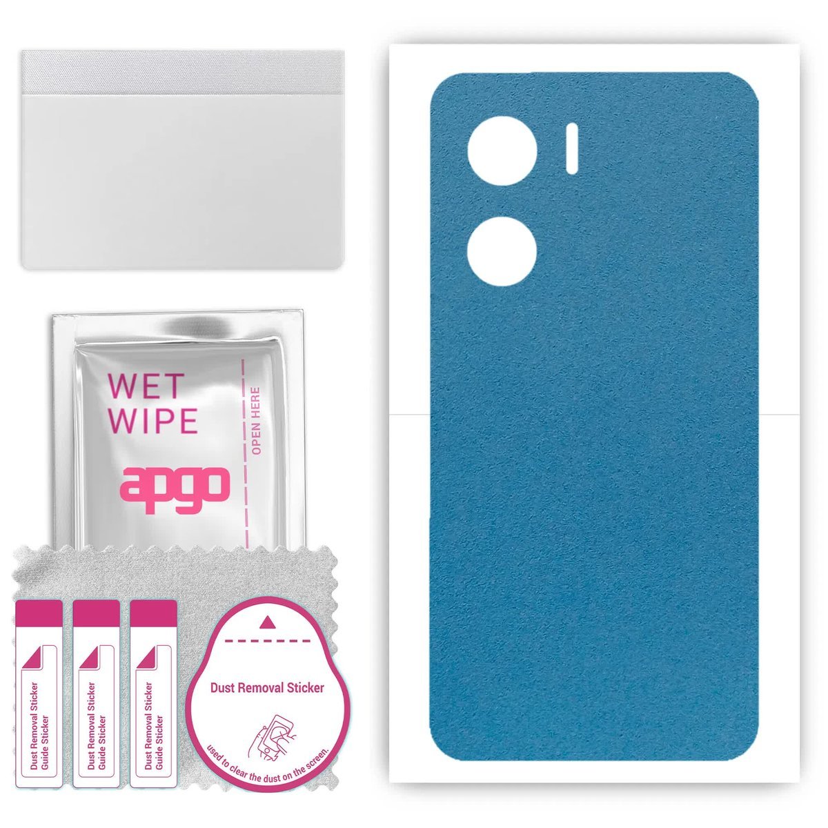 Folia naklejka skórka strukturalna na TYŁ Zamsz do Vivo V29e - Zamsz Niebieski - apgo SKINS