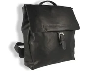 Torebki damskie - Plecak damski elegancki A4 czarny - miniaturka - grafika 1