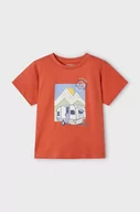 Koszulki dla chłopców - Mayoral t-shirt bawełniany dziecięcy kolor czerwony z nadrukiem - miniaturka - grafika 1