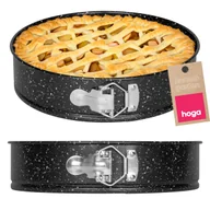 Formy do ciast - OKRĄGŁA FORMA BLACHA TORTOWNICA DO PIECZENIA CIAST 26cm NON-STICK CZARNA - miniaturka - grafika 1