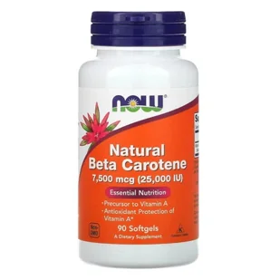 Now Foods NOW Natural Beta Carotene 25000 IU 90caps - Witaminy i minerały - miniaturka - grafika 1