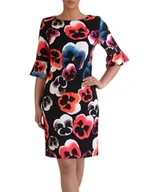 Sukienki - Nowoczesna sukienka w duże, kolorowe kwiaty 15593. - ModBiS - miniaturka - grafika 1