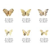 Naklejki na ścianę - Zestaw 36 naklejek w kształcie motyli w złotej barwie Ambience Butterflies Gold - miniaturka - grafika 1