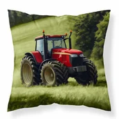 Pościel dla dzieci - Detexpol Poszewka dekoracyjna 40x40 czerwony traktor na łące MF043 A poszewka 3D z motywem rolniczym - Fun Dreams - miniaturka - grafika 1