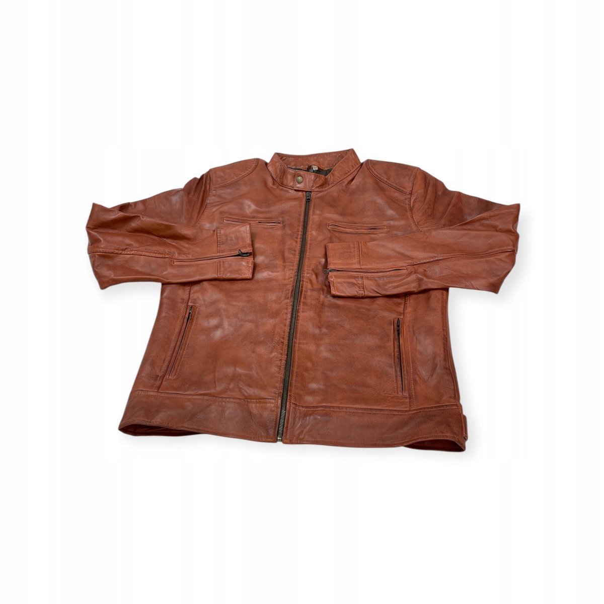 Skórzana kurtka męska czarna REAL LEATHER L