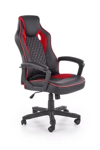 Fotel biurowy, krzesło biurowe BAFFIN fotel gabinetowy czarny / czerwony - Fotele i krzesła biurowe - miniaturka - grafika 1