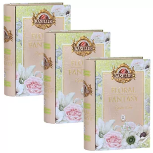 BASILUR Floral Fantasy Volume II - Zielona herbata cejlońska Gunpowder 100 g x3 - Herbata - miniaturka - grafika 1