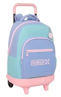 Plecaki - Safta MUNICH MELLOW duży plecak na kółkach, kompaktowy, zdejmowany, idealny dla dzieci w różnym wieku, wygodny i wszechstronny, jakość i wytrzymałość, 33 x 22 x 45 cm, Wielokolorowy, M, Casual - miniaturka - grafika 1