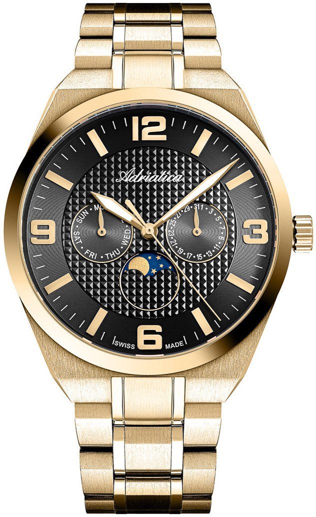 Zegarek męski Adriatica A8343.1156QF złoty