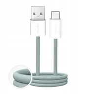 Kable USB - Kabel Puro Fabrik 2.0 10W USB-A - USB-C w oplocie 1,5 m - zielony - miniaturka - grafika 1