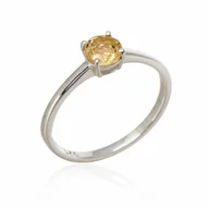 Pierścionki - ankabizuteria.pl Srebrny pierścionek z naturalnym cytrynem - miniaturka - grafika 1