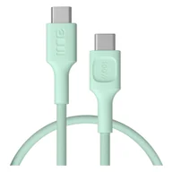Kable USB - Kabel USB-C 0,3m 100W Greencell PowerStream Szybkie Ładowanie PD Mint Green - miniaturka - grafika 1