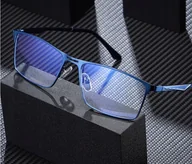 Dodatki do strojów karnawałowych - Męskie Okulary do Komputera TV Zerówki BLUE LIGHT - miniaturka - grafika 1