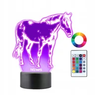 Lampy stojące - Lampka Nocna 3D LED Koń Quarter Horse Prezent - miniaturka - grafika 1