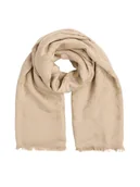 Apaszki i szaliki damskie - Calvin Klein Chusta Shiny Jacquard Monogram K60K612974 Beżowy - miniaturka - grafika 1
