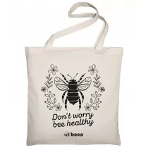 Torby i wózki na zakupy - Allbag Bee.pl Bawełniana torba Don&#039;t worry bee healthy - grafika 1