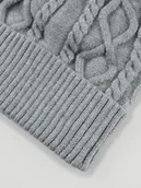 Czapki damskie - Czapka damska z ozdobnym splotem - miniaturka - grafika 1