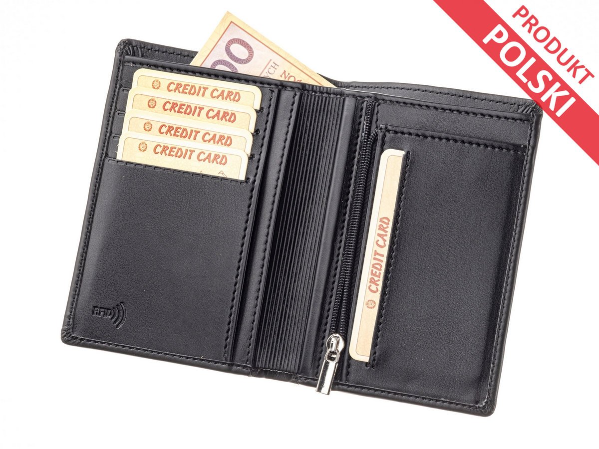 Etui ,portfel na karty płatnicze i bilon z ochroną,,RIFD,,