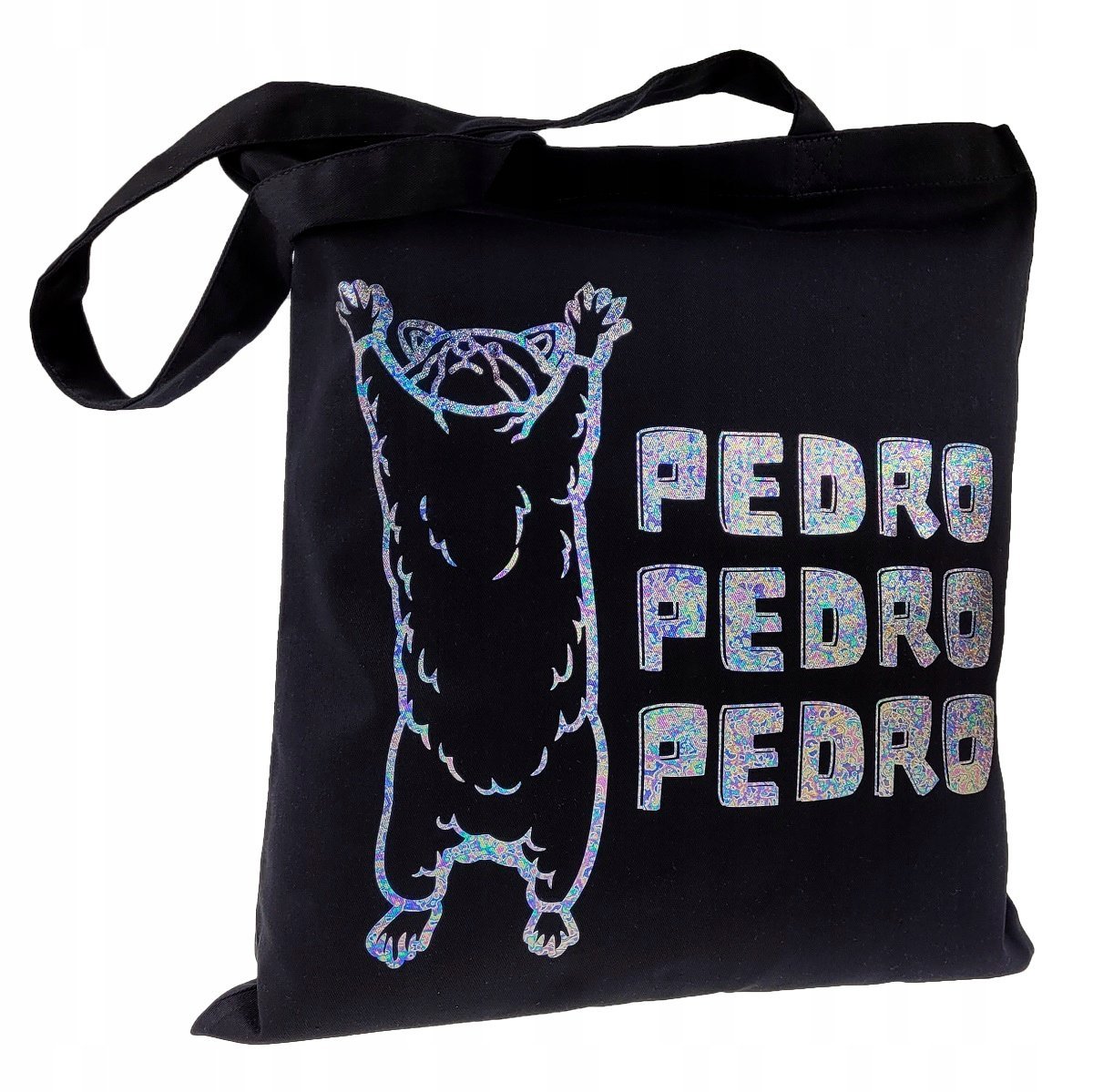 TORBA bawełniana czarna 220g nadruk SZOP PEDRO torebka siatka na zakupy