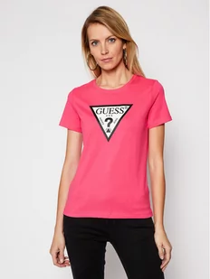 Guess T-Shirt Original Tee W1RI00 I3Z11 Różowy Regular Fit - Koszulki i topy damskie - miniaturka - grafika 1